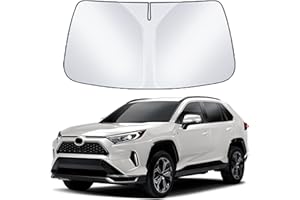 OMOCYRA Front Windshield Sun Shade Car Window Sunshade Custom Fit Compatible with Toyota RAV4 SUV Crossover LE XLE Premium XLE Adventure Hybrid Prime 2024 2023 2022 2021 2020 2019 Sun Cover Visor