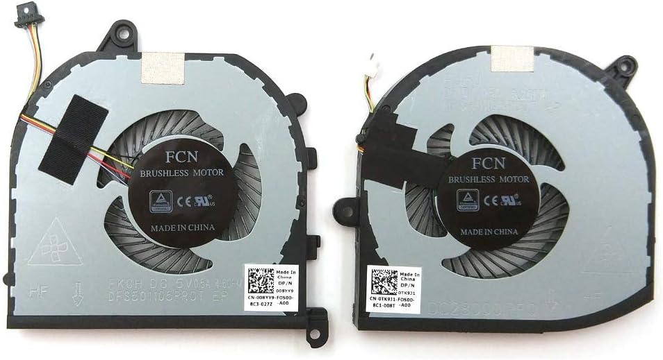 iHaospace CPU GPU Cooling Fan for Dell XPS 15 9570 Laptop Replacement