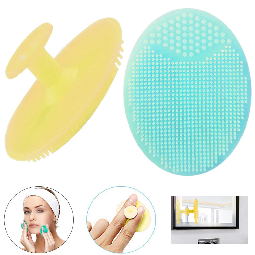 Download Silicone Face Scrubber Exfoliating Facial Cleansing Brush Yellow Green 2 Pack Ebay PSD Mockup Templates