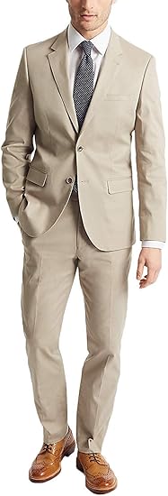 Amazon Co Jp メンズスーツ 上下セット ビジネススーツ 新郎 紳士 二次会 結婚式 大きいサイズ 裾上げ 6xl ベージュ 服 ファッション小物