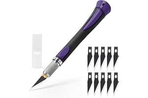 EHDIS Precision Hobby Knife Set Utility Craft Knife Kit with 10PCS Blades for Art, Working-Stencil, Scoring, Scrapbooking, Ar