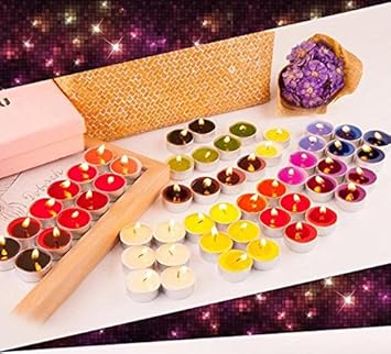 Cartel Colourfull Scented Tea Light Candle - 37 x 14mm (50 pcs)