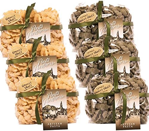 Intermountain Pasta Artisan Pasta Plain and Spinach Gnocchi Shells Variety Pack Certified Kosher - 6 pack