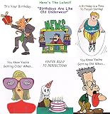 Assorted Very Funny Birthday Greeting Cards in a Bulk 12 Pack