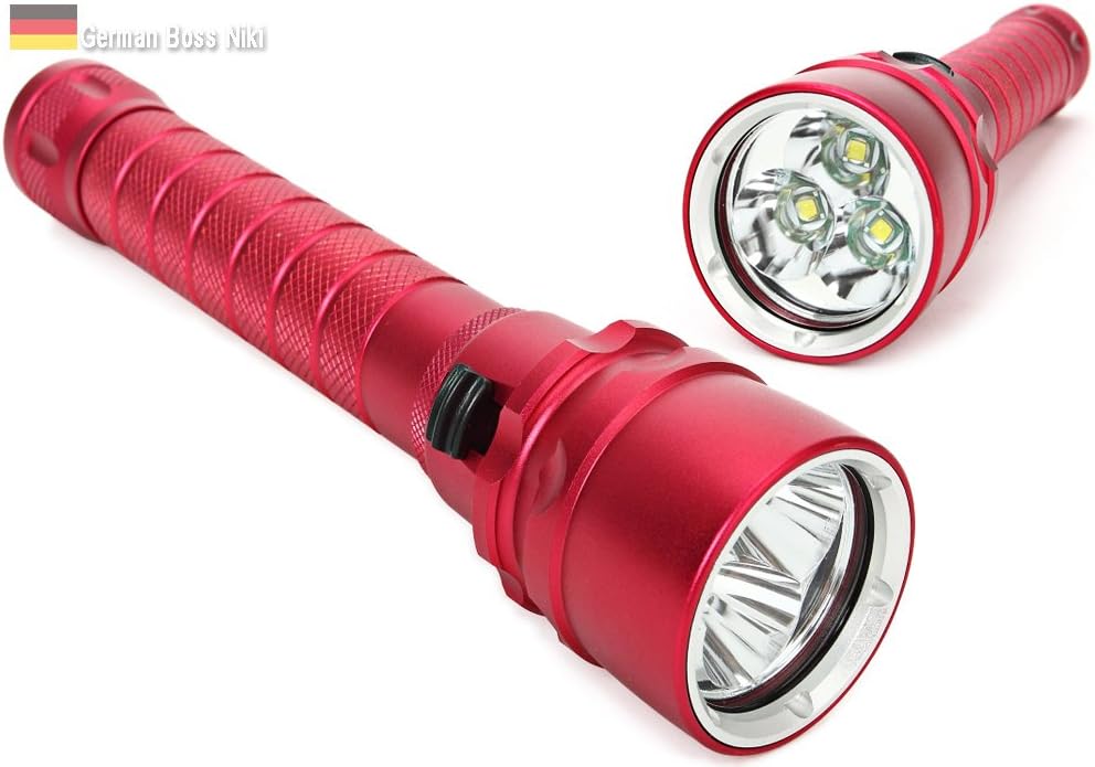 Ultrafore® 3x Cree XML L2 LED 3000lumen Sport 100 Meter Waterproof Scuba Diving Flashlight Underwater Torch Dive Light