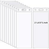 Eaasty 10 Pack Concert Ticket Holder 6.5 x 2.56 Inch Ticket Stub Holder Vertical Clear Credential Organizer for Concerts Movie Sporting Event Season Tickets