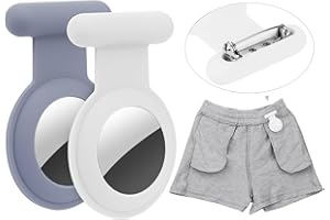 WALLFID Airtag Hidden GPS Tracker,Airtag for Kids,Elderly,Pet,Clothing(White&Blue)