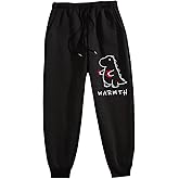 COZYEASE Men's Letter Graphic Print Sweatpants Drawstring Waist Slant Pocket Casual Pants