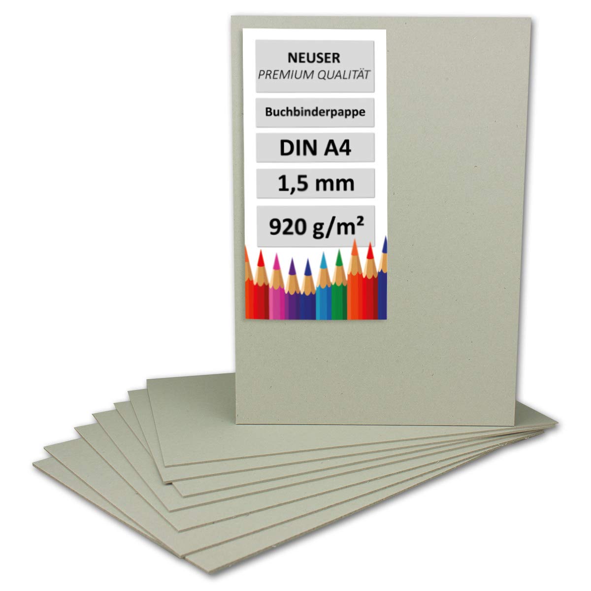Book Binder DIN A4 | Thickness: 1.5 mm, Weight: 920 g/m²: 297 x 210 mm Grey-Brown