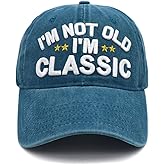 Funny Retirement or Birthday Gifts Hats for Men Women,I'm Not Old Classic Baseball Cap Gag Gifts for Dad Grandpa Old Man