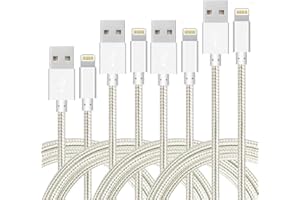 FIRSTING MFi Certified iPhone Charger, 4Packs(3ft 6ft 6ft 10ft) iPhone Charger Cable Fast Charging Cord Nylon Braided USB Cable Compatible with iPhone14/13/12/11/X/Max/8/7/6/6S/5/5S/SE/Plus/iPad