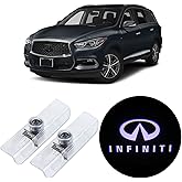 Jfsotls Never Fade Car LED Door Lights Projector Courtesy Welcome Light Ghost Shadow Light Logo Compatible With QX56 2004-2010 QX60 2014-2017 JX35 2013-2017 Puddle Light Accessories