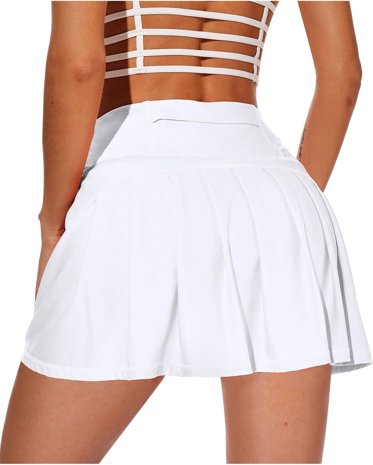 XIEERDUO Women's Athletic Tennis Golf Skirts with Shorts Pockets Acitve High Waisted Running Skorts: Clothing