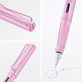LAMY Safari Lightrose Fountain Pen EF Nib Ergonomic Grip Blue T10 Cart Included view 3