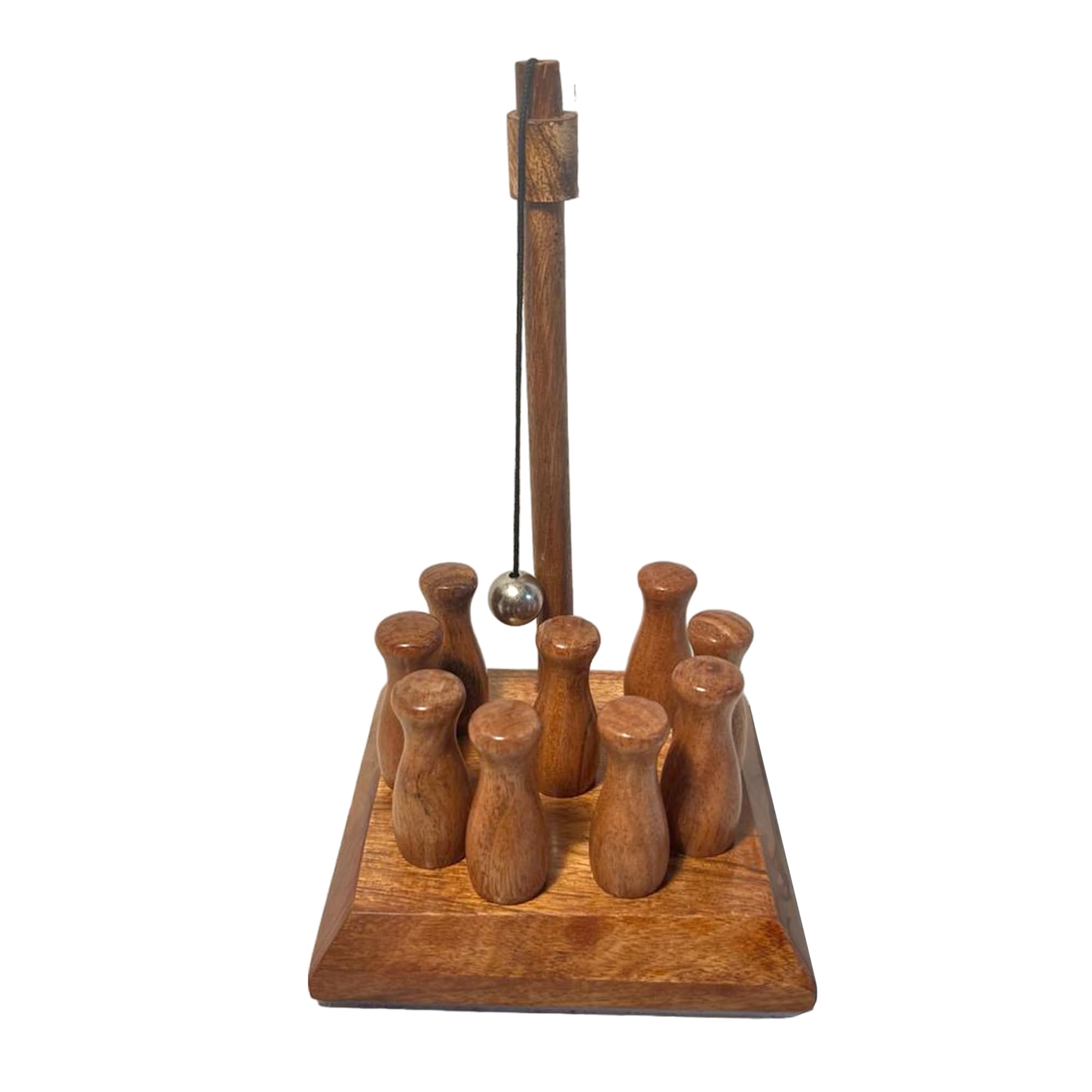 HANDCRAFTED SOLID WOOD BAR SKITTLES GAME | wooden bowling set | Pub skittles set | table top skittles | Devil amongst the tailors | Indoor skittles | vintage traditional pub game | tabletop skittles