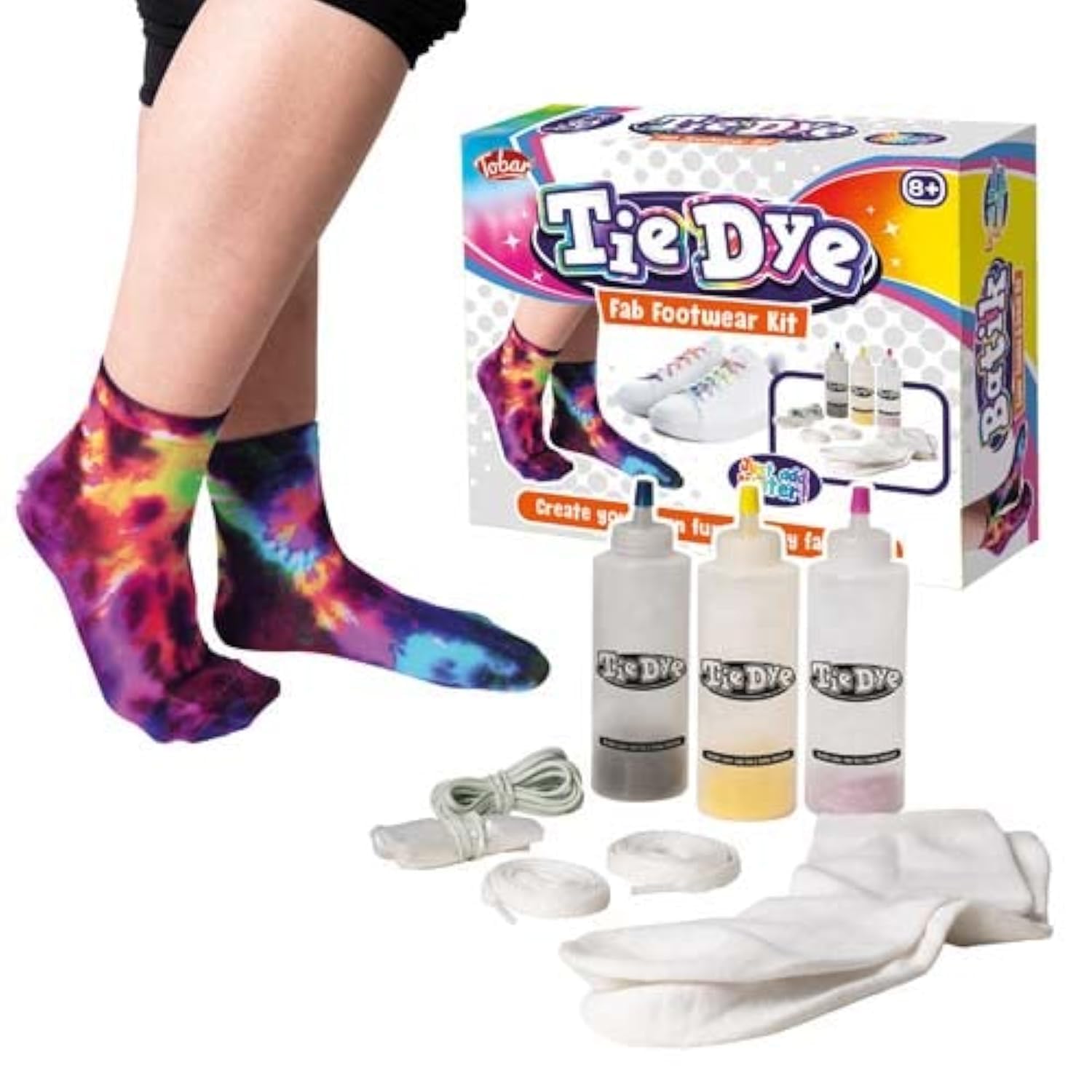 Tobar TIE DYE Socks Craft Kit