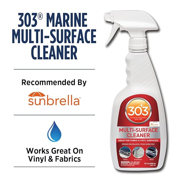 303 MULTI-SURFACE CLEANER – SAFELY CLEANS ALL WATER SAFE SURFACES – ULTIMATE CLEANING POWER – RINSES RESIDUE FREE – RECOMMENDED BY SUNBRELLA, 32 FL. OZ. (30204)