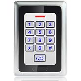 Security Access Control Keypad,RFID Keypad,Door Access Control,Metal Stand-Alone Keypad,2000 Users,Support Close to RFID Card (Silver)