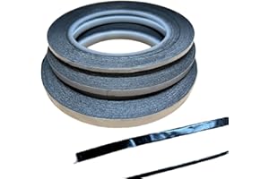 YUFREYOO 8mm x 25m Double-Sided Carbon Conductive Tape, 82 Ft (25m) Length, 3~40mm Width, SEM, EDS Electron Microscope consumables(Non Woven Fabric Substrate, 8 mm Width)