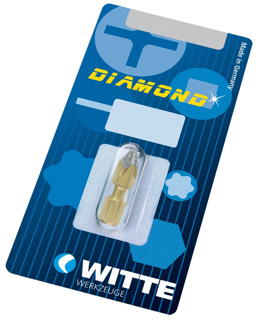 WITTE 26634 - Puntas Diamond en blíster (PH2 BITFLEX)
