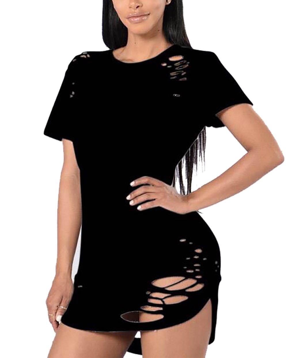 CoCo Fashion Women's Hollowed Out Soft & Sexy Favoite Shirts Tunic Top