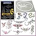 Master Airbrush® Brand Airbrush Tattoo Stencils Set Book #6 Reuseable Tattoo Template Set, Book Contains 15 Unique Large Sized Stencil Designs, All Patterns Come on High Quality Vinyl Sheets with a Self Adhesive Backing.