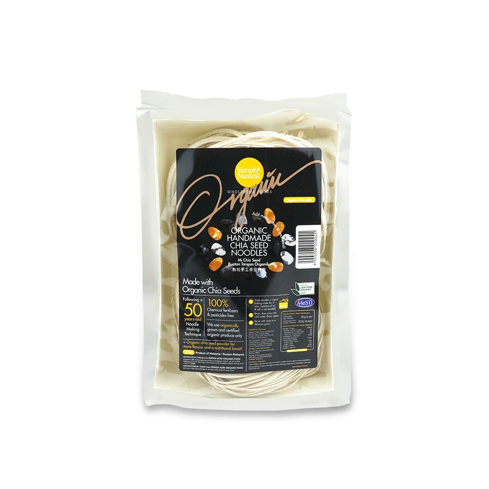 Zenxin Organic Chia Seed Noodles 7oz. (Pack of 1) Rich in Fiber and Vitamins,100% All Natural Plant Based Noodles,Vegan Non-GMO, Organic, Suitable For Healthy Meal, 4 serving