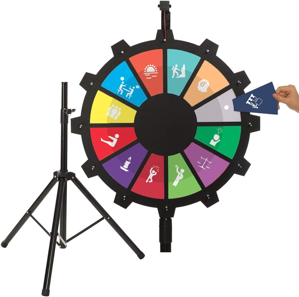 SPRAWL 12 Segment 24" Spinning Prize WheelsTripod