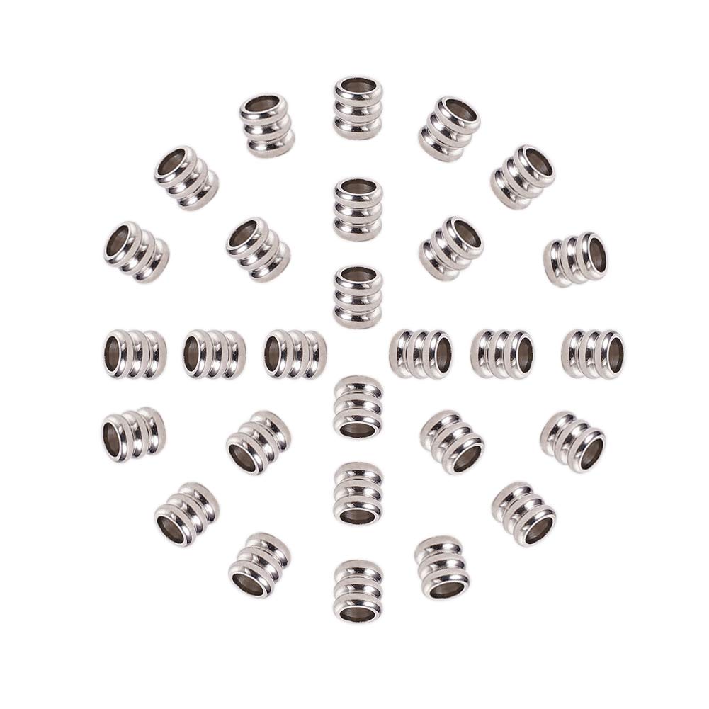 UNICRAFTALE 200pcs 6mm Stainless Steel Round Beads for Jewelry Making