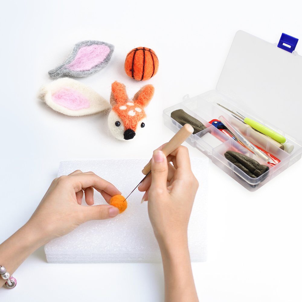 Wool Felt Tools Including Felting Foam Mat Homgaty Needle Felting