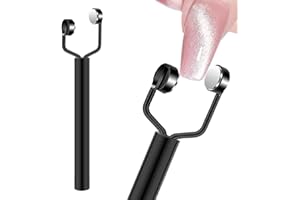 YECIRALA YECERALA 1 PCS Black Nail Art Magnets For Cat Eye Nails Designs Tools Double-Head 3 In 1 Cat Eye Magnets Pen Sticks For Nails Polish Magnet For Magnetic Gel Polish Cat Eye Nail Magnet Wand Tools