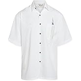 Bamboo Cay Men's Shake The Hook Tropical Style Embroidered Camp Shirt (4XL, Off White)