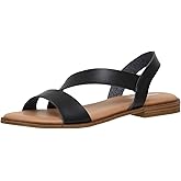 CUSHIONAIRE Women's Lido asym slingback sandal +Memory Foam