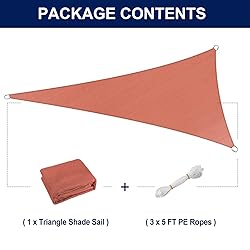 PureFit Triangle Sun Shade Sails Outdoor 20 x 20 x