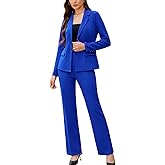 Women's 2 Piece Suits Business Casual Outfits Long Sleeve Solid Blazer with Pants Professional Office Work Sets