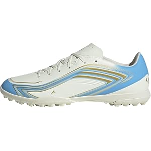 adidas Mens F50 Messi Club Turf Soccer Cleats - White