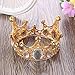 Stuffwholesale Queen Bun Tiara Austrian Crystal Crown Prom Banquet Hair Jewelry (Gold)