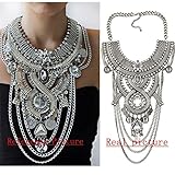 Santfe Vintage Silver or Gold Long Boho Statement Necklace Trendy Bohemian Turkish for Women Accessories Jewelry