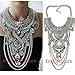 Santfe Vintage Silver or Gold Long Boho Statement Necklace Trendy Bohemian Turkish for Women Accessories Jewelry