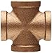 Brass Pipe Fitting, Class 125, Cross, 1/2