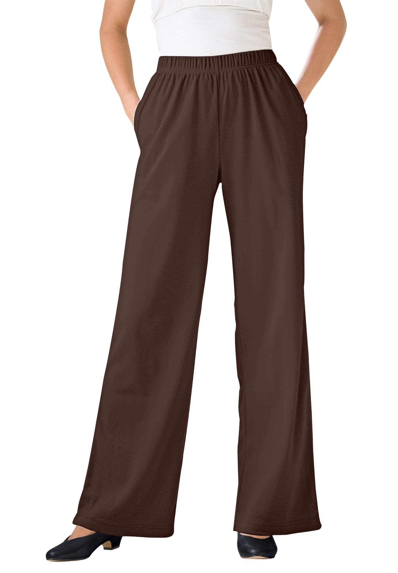Woman Within Women's Plus Size 7-Day Knit Wide Leg Pant
