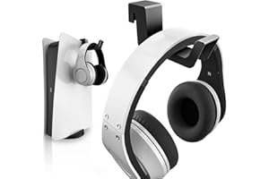 OLYGIVE PS5 Headphone Holder, PS5 Headset Hanger, Playstation 5 Accessories for Room - Black (1 Pack)