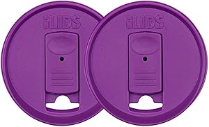 iLIDS Mason Jar Drink Lid, Regular Mouth, Mulberry, Pack of 2
