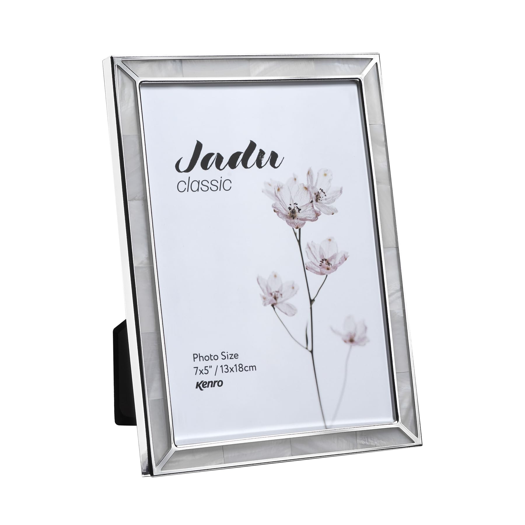 Kenro Jadu Silver Plated Photo Frame 6x4 / 10x15cm with Mother of Pearl Inlay - JDC1015S