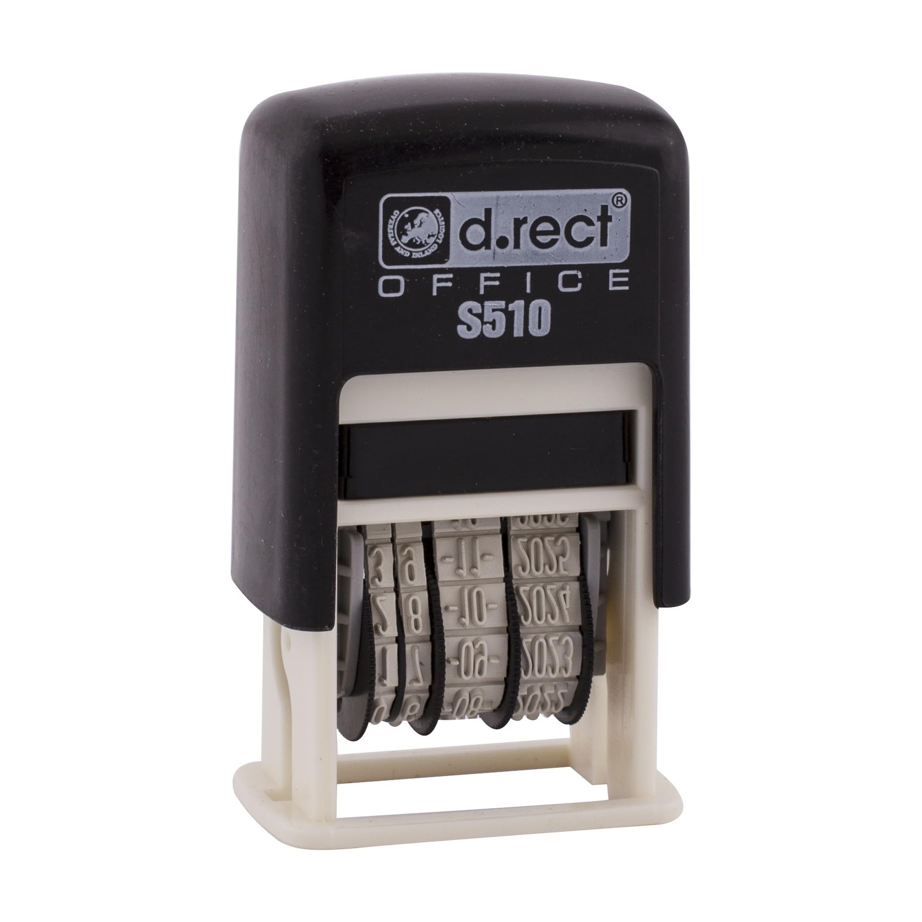 D.RECT S510 Date Stamp, 4 mm, Day/Month/Year, Ink Colour is Black