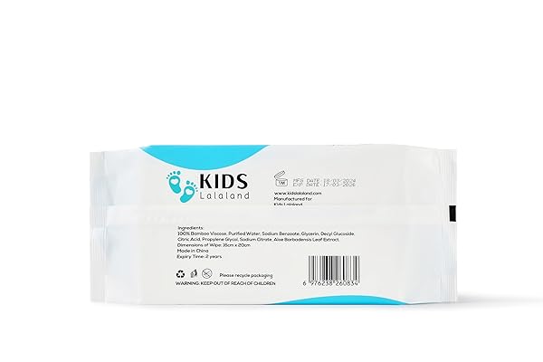 KIDS LALALAND BABY WET WIPES, BAMBOO VISCOSE, ECO-FRIENDLY, UNSCENTED FOR SENSITIVE NEWBORN SKIN, HYPOALLERGENIC, PERFECT FOR TRAVEL, 240 COUNT
