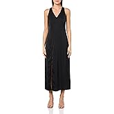 BCBG New York Womens Sleeveless V Neck Maxi Dress with Side Slit