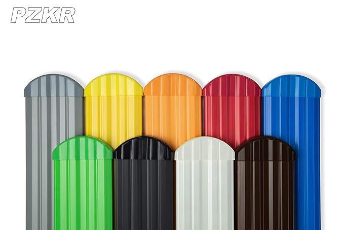 Zaunkappe für Zaunprofile Zaunlatten Gartenzaun 84x30 mm, PZKR Rund, Farbe:PZK-10 - Grau