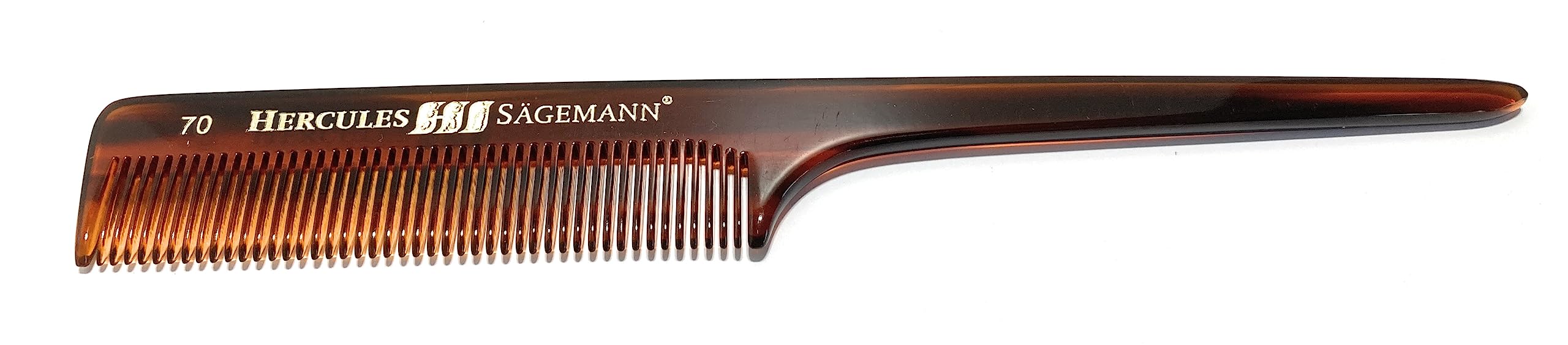 Hercules Sägemann Cellon 70 Handmade Comb Approx. 19 cm Uniform Normal Tooth Curl Comb (70)