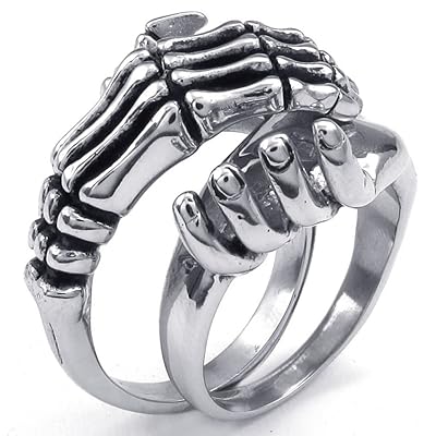 Stainless Steel Gothic Skull Skeleton Hand Ring Set Nigeria Ubuy